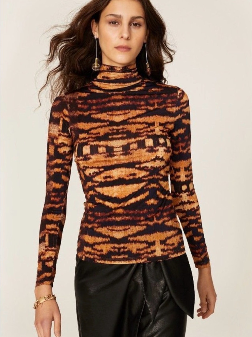 EUC Ulla Johnson Tiger Stripe Aurelia Turtleneck - Large